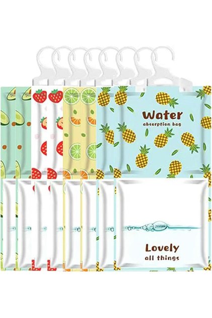 8 Pieces Dehumidifier Hanging Bags for Kitchen, Bathroom, Closet, Wardrobe Dehumidifier Ba
