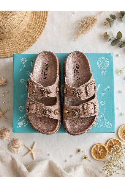 Apella Stone-Backed Pearl Children's Slippers