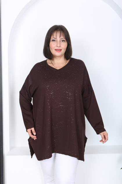 Women's Stone Printed Plus Size Tunic