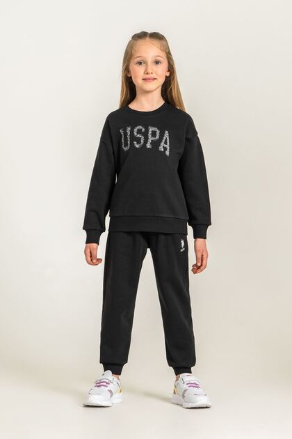 4-14 Years Licensed Us Polo Assn Girls' Set-Black