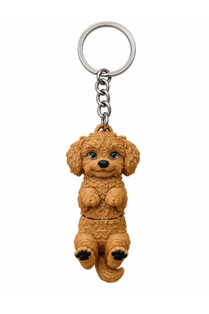 Cute Dog Figurine Keychain - 5 Pieces