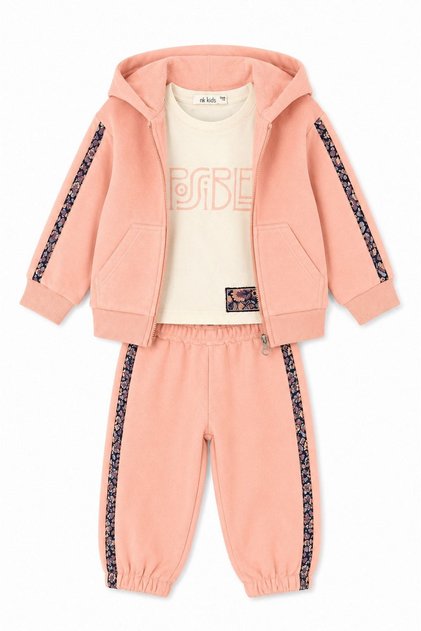 1-4 Years Old Rana Moon Girl's 3-Piece Set-Pink