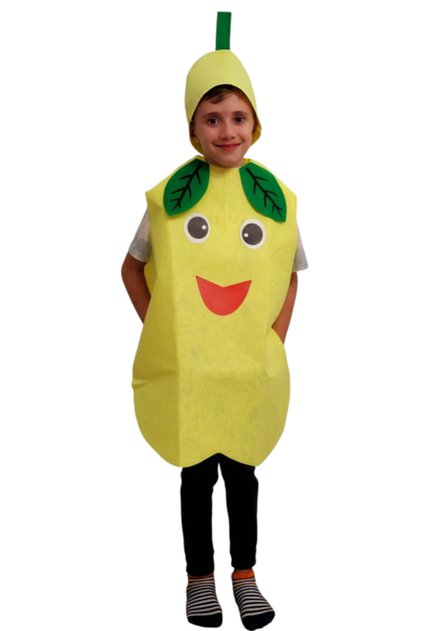 Costum din pâslă pentru copii, fructe și legume, Pară