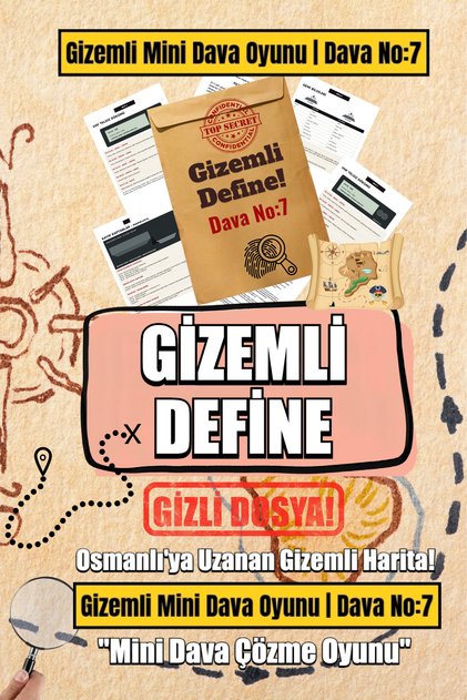 Mysterious Treasure, Mystery from the Ottoman Empire and Case Solving Detective Game Crime Solving Mini Case Box Game