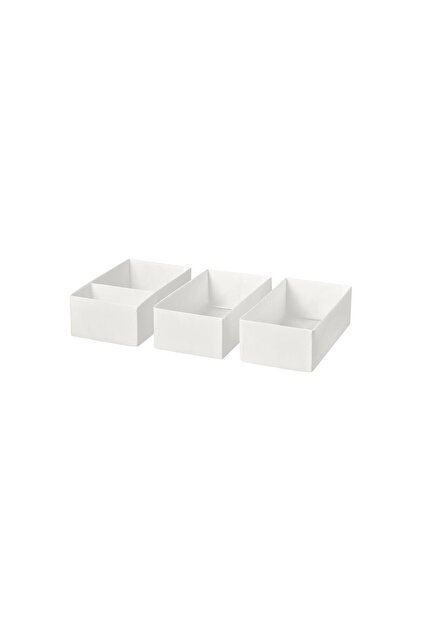 Box Set, White, 20X38X12 Cm, Set of 3