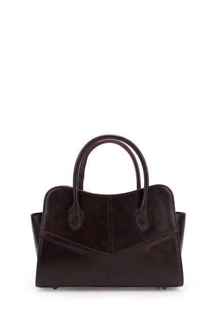 Geometric Shape Faux Leather Moscow Women's Crossbody Bag Brown