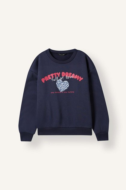 Crew Neck Printed Sweatshirt for Girls I4892A826Au