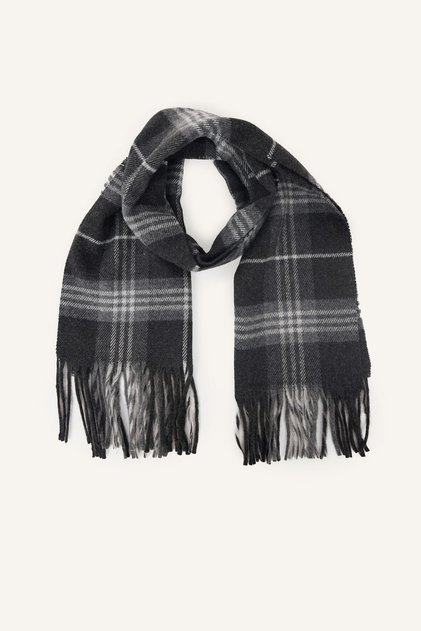 Tasseled Plaid Patterned Scarf for Boys I4700A826Wn