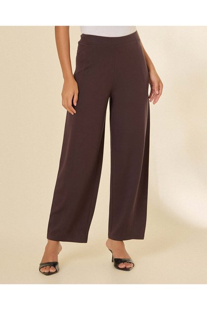 Women Brown Barrel Fit Active Pants