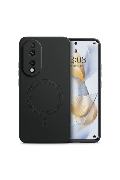 Huawei Honor 90 ile Uyumlu Kamera Korumalı Suni Deri Manyetik Şarj Özellikli Kılıf