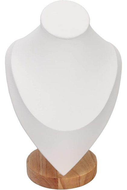 Necklace Display, Wooden Necklace Chain Jewelry Bust Display Holder Stand, Pendant Chain Display Nec