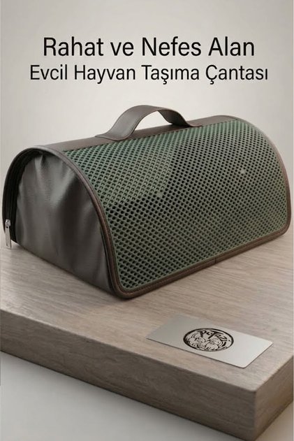 Nefes Alabilen Evcil Hayvan Taşıma Çantası Yeşil