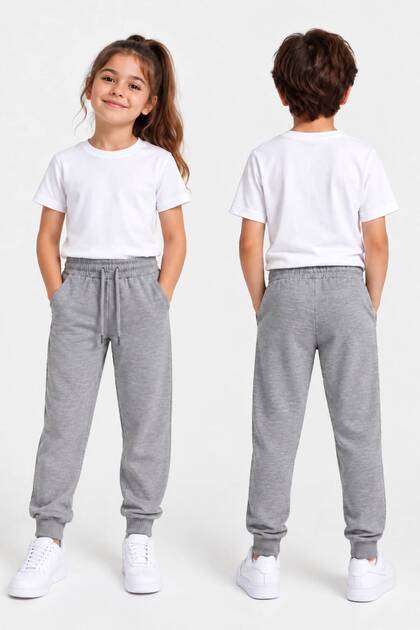 Kız- Erkek Çocuk Basic Cepli Eşofman Tek Alt W0130