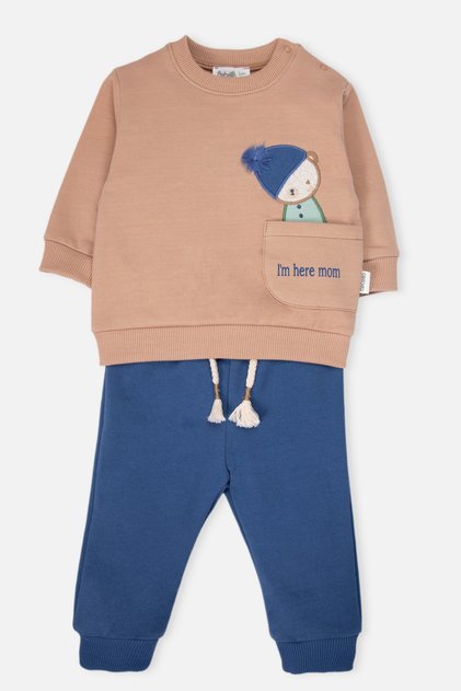 Two-Strap Pants 2-Piece Set (Star of Winter) Brown