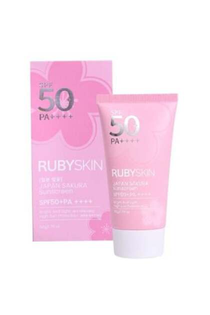 واقي شمس بزهرة الكرز الياباني بعامل حماية SPF50+ روبي سكن - 50 جرام