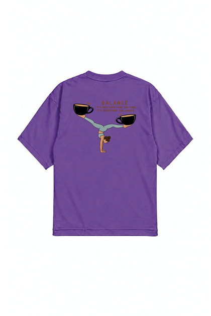Balance Pilates Oversize T-Shirt Front and Back Printed