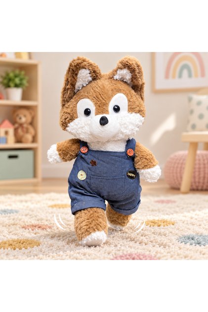 50 Cm Koşan Kıyafetli Tilki Peluş Oyuncak