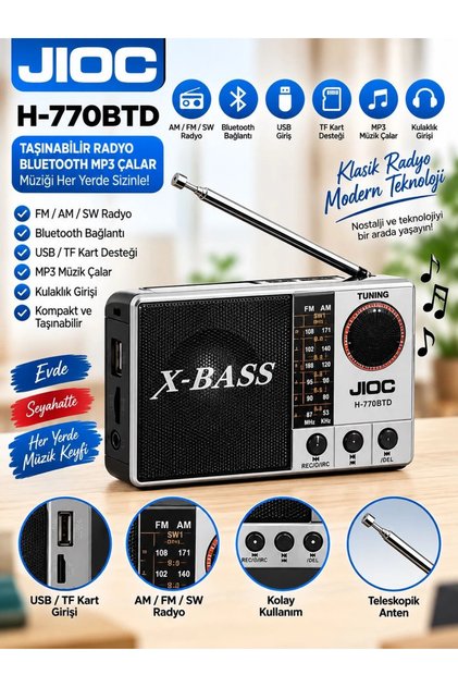 Cep Tipi Taşınabilir Radyo Fm/am 2 Bantlı Mini Radyo