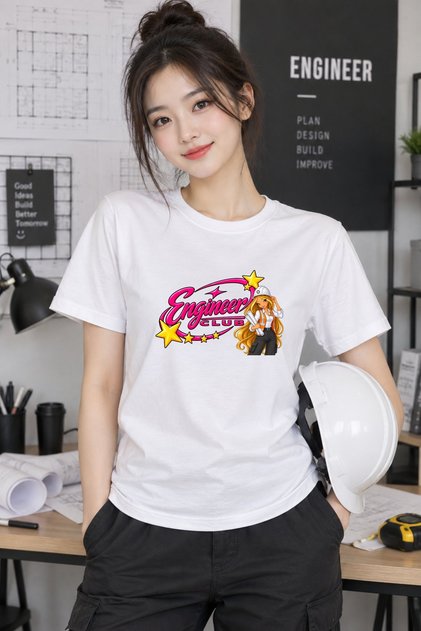 Engineer Club Engineer Themed Printed T-Shirt – Special Design for Female Engineers Unisex T-Shirt | Premium Quality