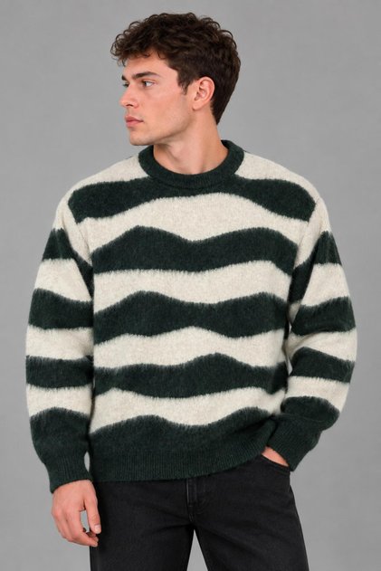 Patterned Oversize Winter Sweater Dp 18396_10069