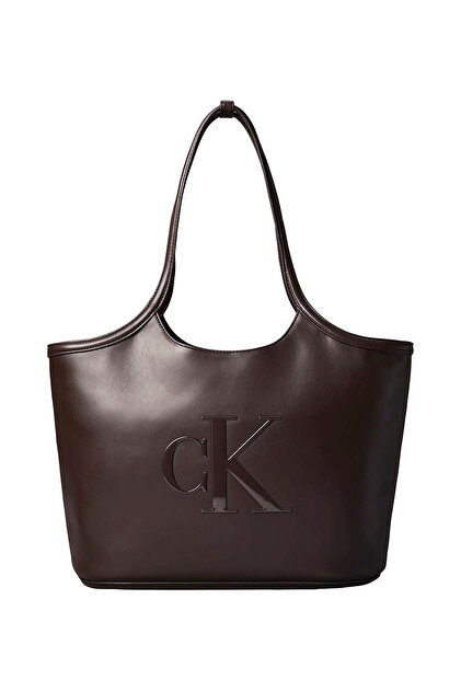 Kahverengi Kadın Tote Çanta BOLD CK SHOPPER