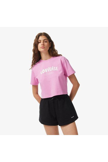Kadın Pembe Grafik Baskılı T-Shirt
