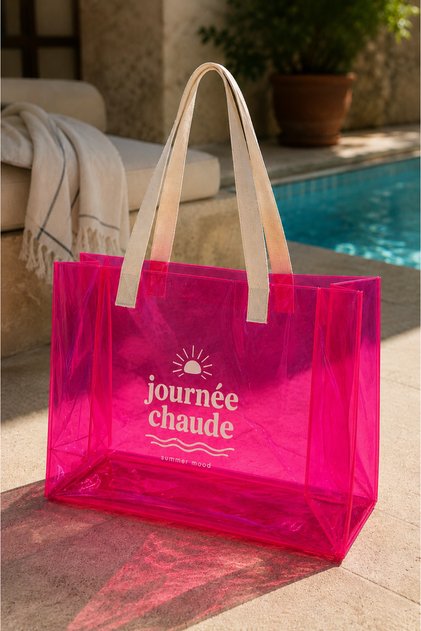 Waterproof Transparent Beach Bag Large Size Women's Sea Pool Shoulder Bag Pvc Clear Bag Beach Bag