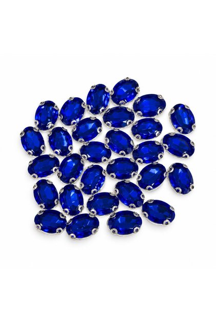 Sax Blue Oval Strut Stone 10 × 14 mm – 100 Pieces