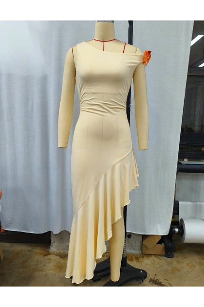 Rochie lunga, Crem