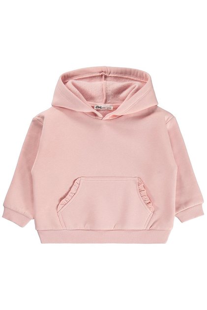 Ruffled Sweatshirt with Kangaroo Pocket for 2-5 Years Old - Pink