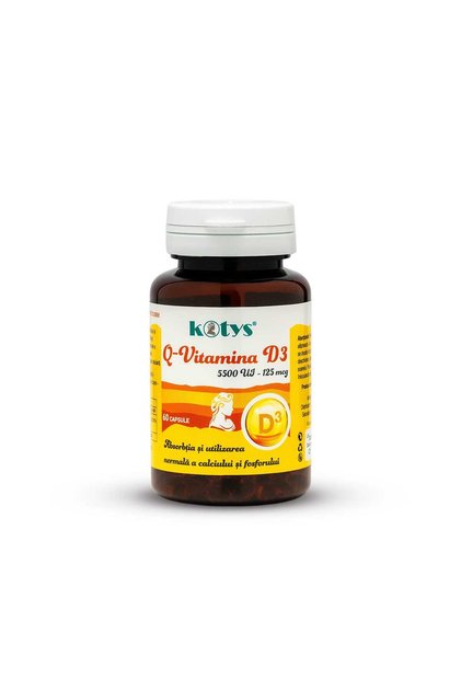 Vitamina D3 5000 UI, 60 capsule