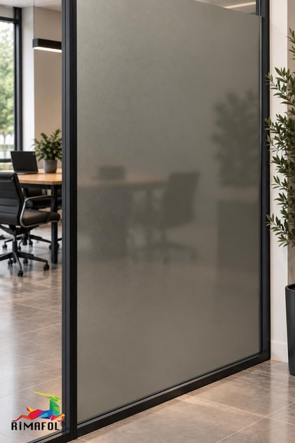 Dark Gray Glass Sanitizer Foil Office Glass Shower Cabin Home