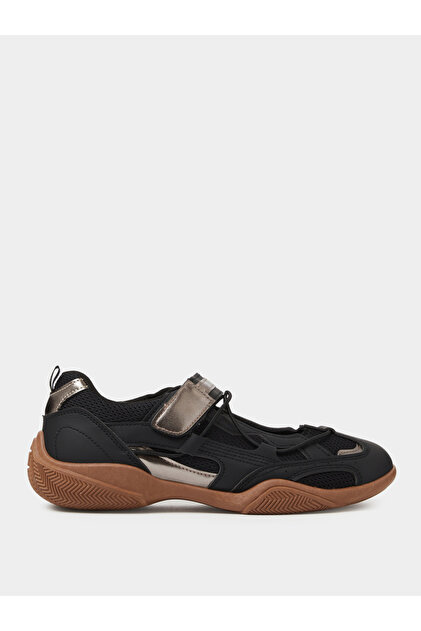 Black Mesh Mary Jane Sneakers