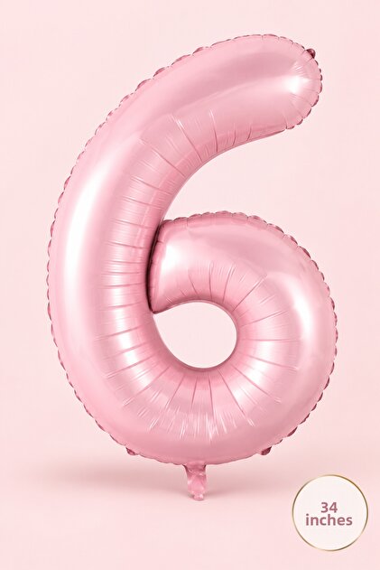 6 Year Old Pink Number Balloon 34 Inches 6 Year Old Balloon