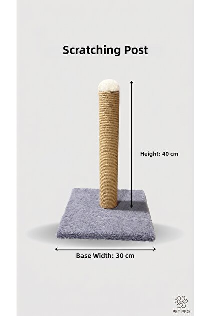 Jute Rope Cat Scratching Board - 40 cm - with Leash Gift