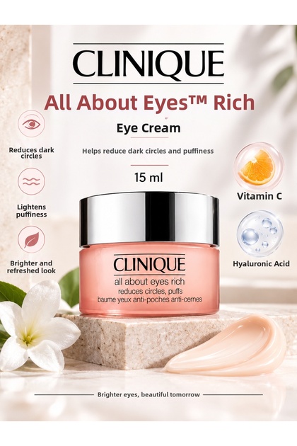 All about Eyes Rich Eye Cream 15 ml – Eye Care Against Dark Circles, Puffiness, and Dryness