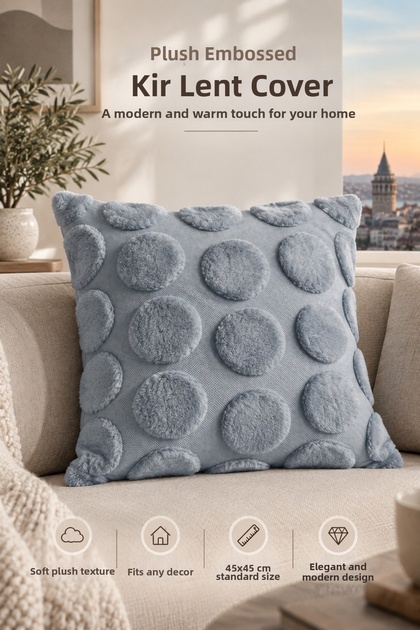 Throw Pillow Cover Decorative Pillowcase 45X45 cm Plush Embossed Throw Pillow Cover