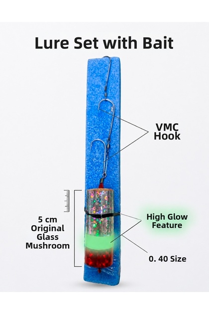 Lure Fishing Set 3-Piece – 5 cm Bottle Cork, Vmc Needle, Size 0.40
