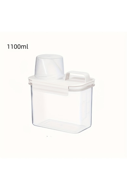 Transparent 1100ML 1 PC Washing Powder Storage Box, Household Large Capacity Storage Box, Sub Packag