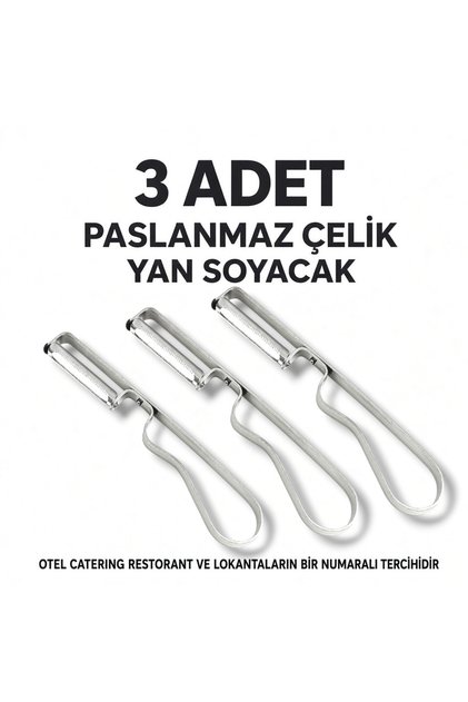 3 Pieces Metal Side Peeler Potato Vegetable Stainless Steel Vegetable Peeler Apparatus Lux Tomato Peeler