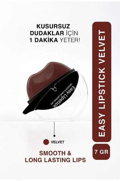 Velvet Easy Lipstick | Uzun Süre Kalıcı Doğal Görünümlü Mat Ruj