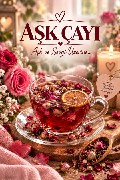 Love Tea – Special Romantic Herbal Tea for Valentine's Day 100Gr | Natural and Aromatic Blend