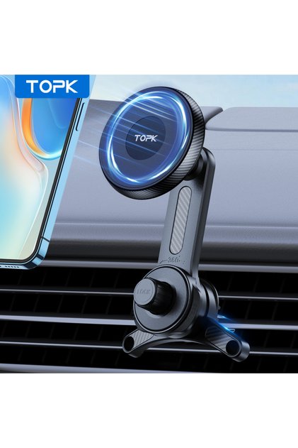 For Air Vent TOPK Fits MagSafe Car Phone Holder, Strong Magnetic Phone Holder for iPhone 15, Vent Ca