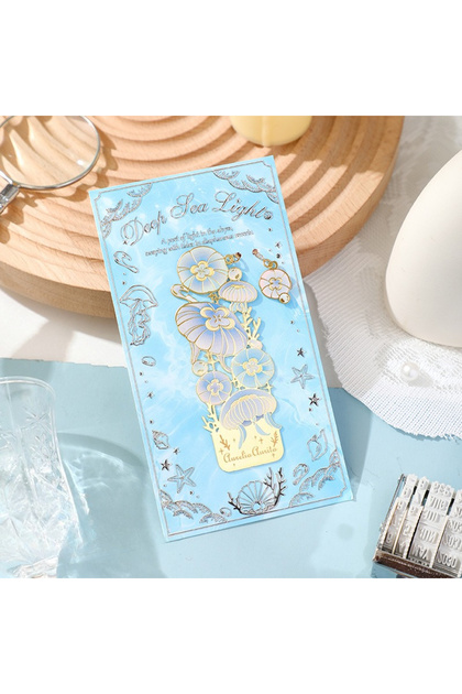 Moon Jellyfish Creative Metal Chinese Style Hollow Marine Animals Metal Bookmarks Jellyfish Bookmark