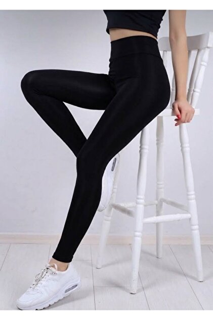 Women's Tights Black High Waist Women's Daily and Sports Tights with Recovery Effect.