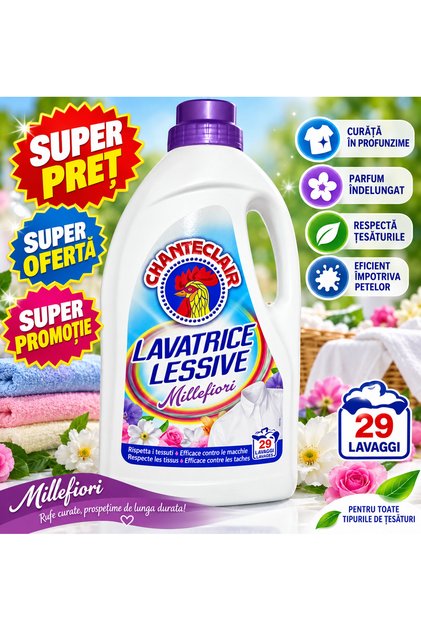 Detergent lichid pentru masina de spalat, 29 utilizari, 2030 ml