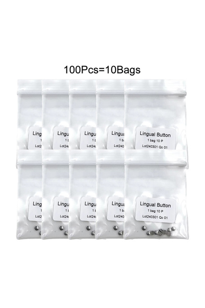 10 Bag 02 PIORPOY 10Pcs Dental Orthodontics Lingual Button Bottom Mesh Base For Braces Ortodoncia To