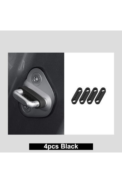 4PCS Black Universal Silicone Car Door Lock Damper Gasket Auto Buckle Protector Cover Buffer for Toy
