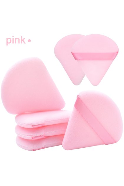 A0239-7pcs pink Wholesale Makeup Brushes 7Pcs Triangel Makeup Powder Puff Soft Velvet Cosmetic Spong