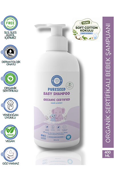 Organik Sertifikalı Bebek Şampuanı - Parfümlü - 400 ML